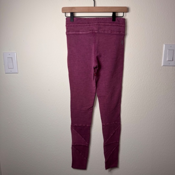 Free People Movement Kyoto Pocket Leggings XS Maroon Mid Rise Jogger Leggings - Picture 4 of 6